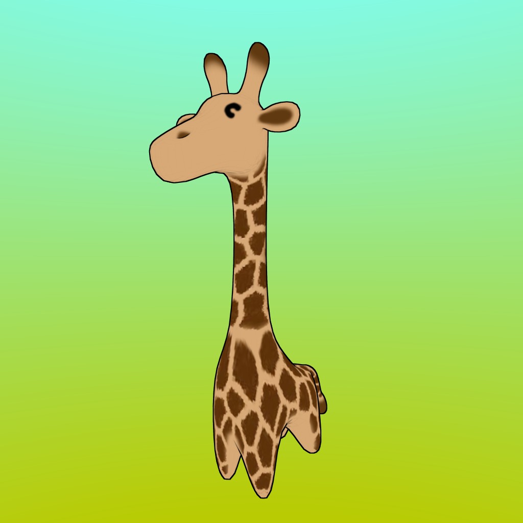 Girafe-lowpoly-with-basic-rig preview image 1